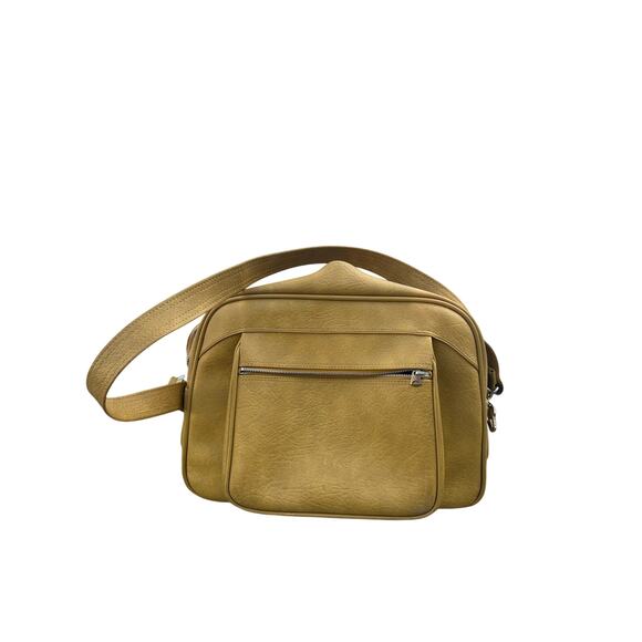 Vintage Mustard Yellow Bag / Luggage with Adjustable Strap - Picture 1 of 5